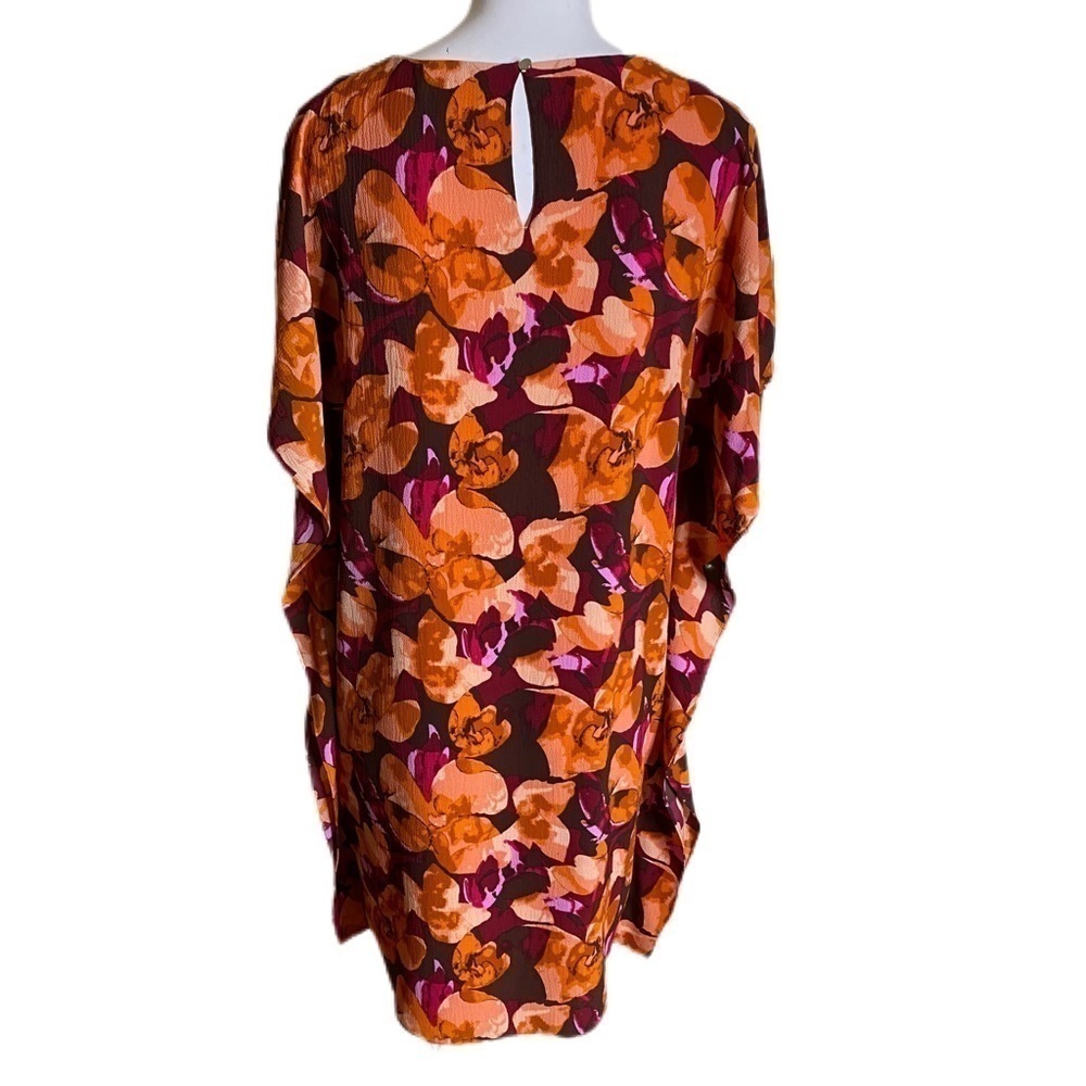 H by Halston Women Orange Casual Dress Size Small Orange Burgundy - Picture 5 of 8